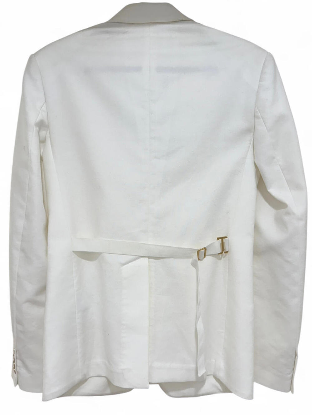 NWT DION LEE $980 Ivory Cinch-Back Oversized Blazer Gold Hardware Luxe Runway - Picture 6 of 15